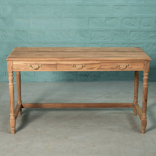 Teakwood Three Drawer Desk