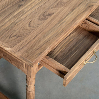Teakwood Three Drawer Desk