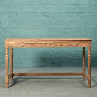 Teakwood Three Drawer Desk