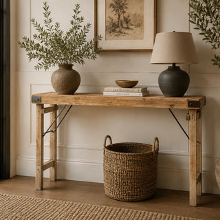 The Heaven Hinge Console Table with shelf