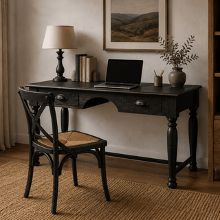 Traditional Writing Wooden Desk With Drawer