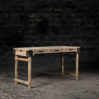 Vintage Reclaimed Wood Desk - Qarnation