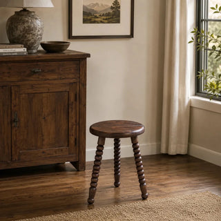 Vintage Turned Wooden Stool