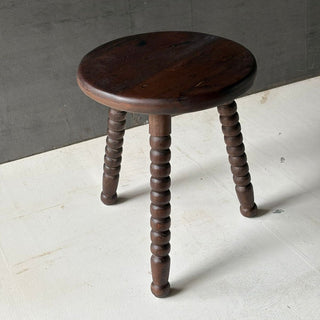 Vintage Turned Wooden Stool