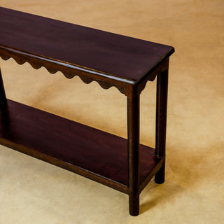 Rustic Wooden Console Table with Shelf